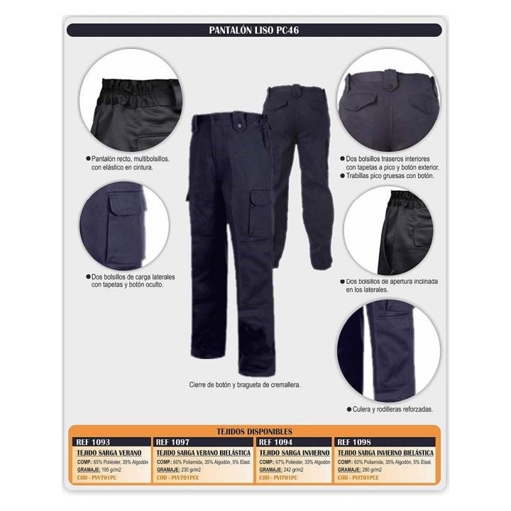 PANTALONS PROTECCIÓ CIVIL PC46