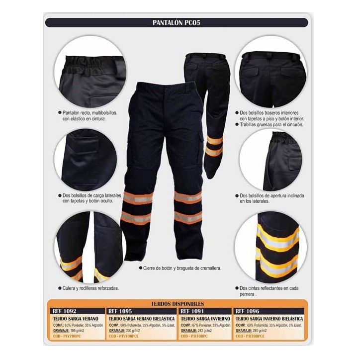 PANTALONS PROTECCIÓ CIVIL PC46