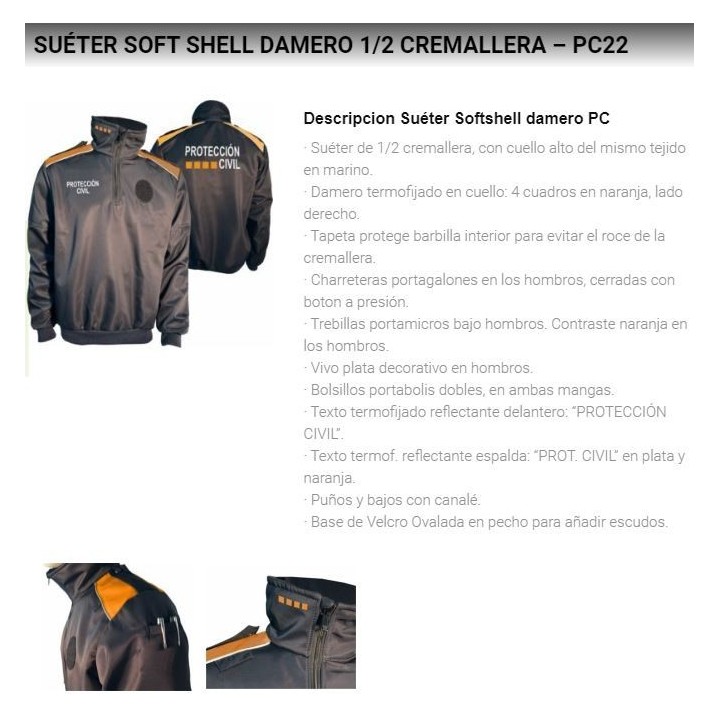 SUÈTER SOFTSHELL DAMERO PC22