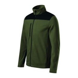 CHAQUETA POLAR TECNICO BICOLOR VERDE KAKI/NEGRO.