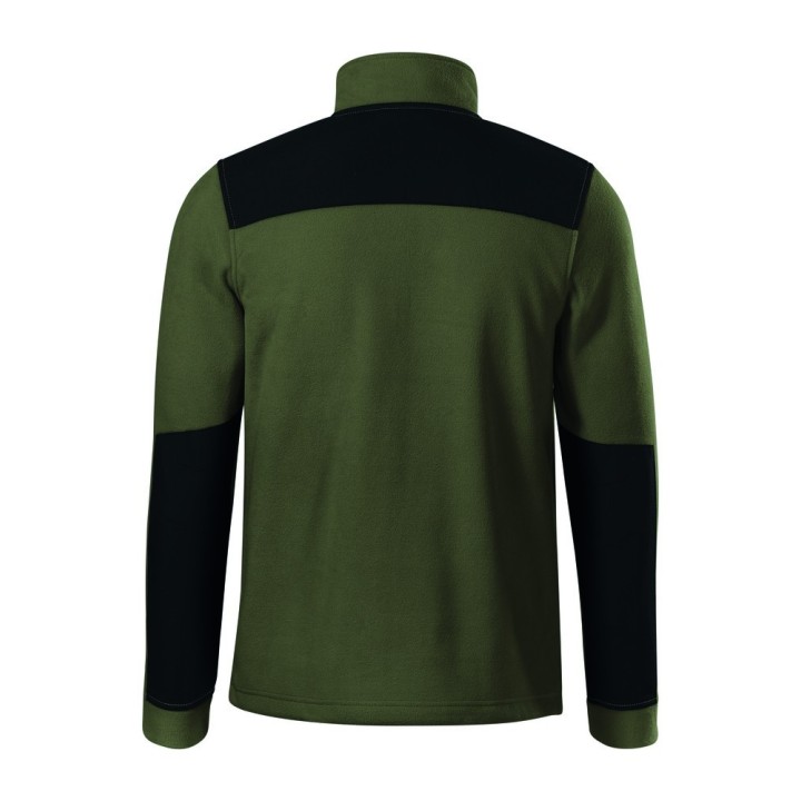 CHAQUETA POLAR TECNICO BICOLOR VERDE KAKI/NEGRO.