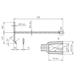 CLAU DE CONTROL PER A HIDRANTS DE SÒL (DIN 3223 C) ACER