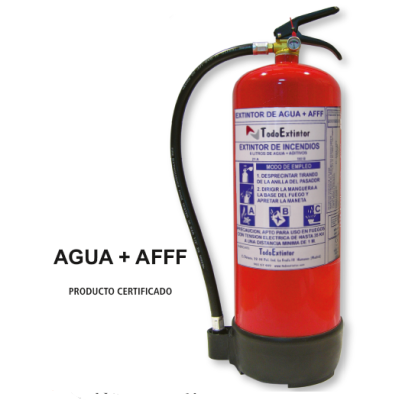 EXTINTOR D'AIGUA AMB ADDITIU ESCUMA AFFF 6L