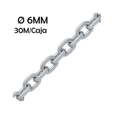 CAJA DE CADENA DIN 5685/A CINCADA - Ø 6MM X 30 METROS