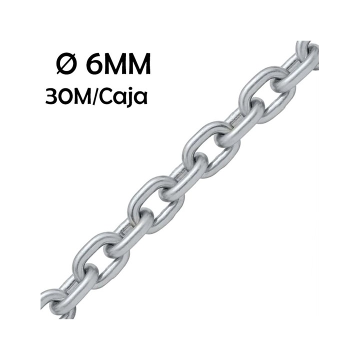 CADENA DIN 5685/A CINCADA - Ø 6MM X METRES LINEAL