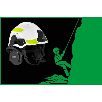 CASCO GALLET F2XR AMARILLO FLUOR BASICO CON GAFAS RESPONDER