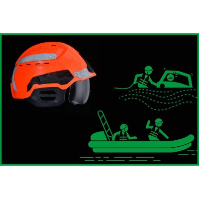 CASCO GALLET F2XR AMARILLO FLUOR BASICO CON GAFAS RESPONDER