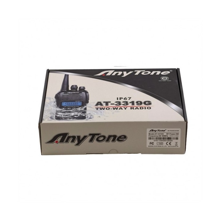 WALKIE ADF - VHF ANYTONE AT-3319G  PORTÀTIL PER A 66~88 MHZ.